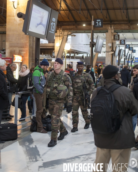 Plan Vigipirate au plus haut niveau. Gare du Nord