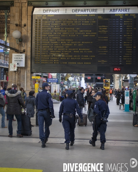 Plan Vigipirate au plus haut niveau. Gare du Nord