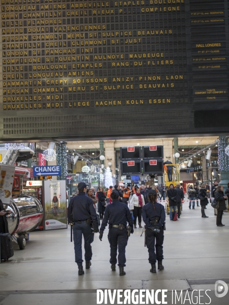 Plan Vigipirate au plus haut niveau. Gare du Nord