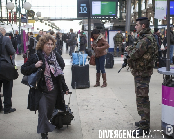 Plan Vigipirate au plus haut niveau. Gare du Nord