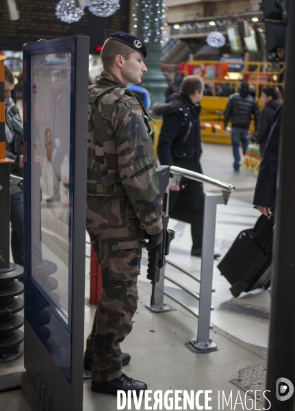 Plan Vigipirate au plus haut niveau. Gare du Nord