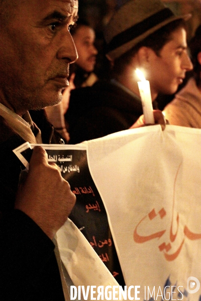 Rassemblement contre le terrorisme et pour la liberté d expression, Marrakech.