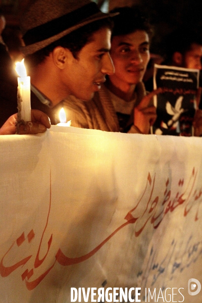 Rassemblement contre le terrorisme et pour la liberté d expression, Marrakech.