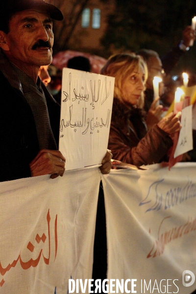 Rassemblement contre le terrorisme et pour la liberté d expression, Marrakech.