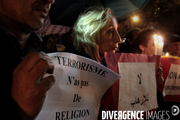 Rassemblement contre le terrorisme et pour la liberté d expression, Marrakech.