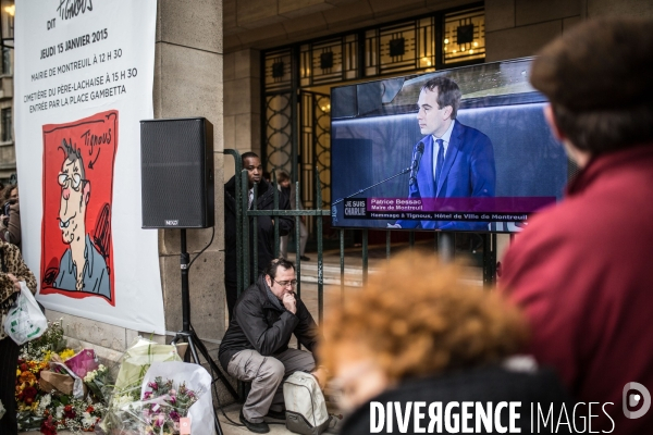 Cérémonie en mémoire de Bernard Verlhac dit Tignous