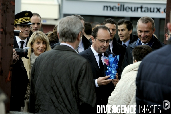 Farnçois Hollande à Tulle pour ses voeux aux corrèziens