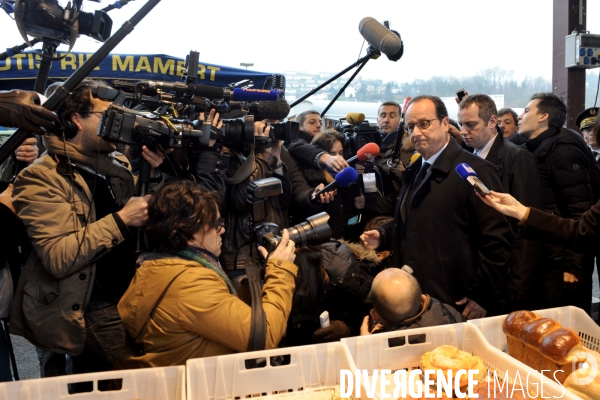 Farnçois Hollande à Tulle pour ses voeux aux corrèziens