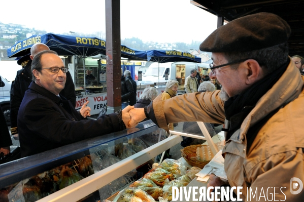Farnçois Hollande à Tulle pour ses voeux aux corrèziens