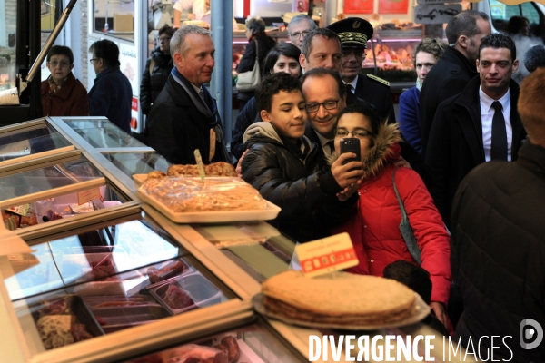 Farnçois Hollande à Tulle pour ses voeux aux corrèziens