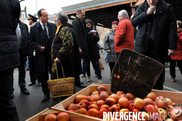 Farnçois Hollande à Tulle pour ses voeux aux corrèziens