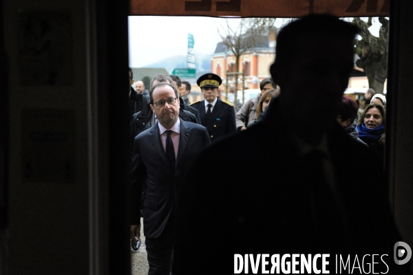Farnçois Hollande à Tulle pour ses voeux aux corrèziens