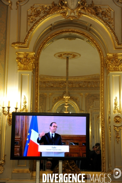 Farnçois Hollande à Tulle pour ses voeux aux corrèziens