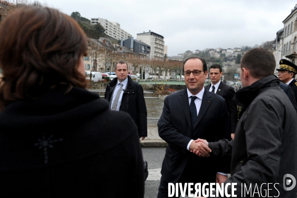 Farnçois Hollande à Tulle pour ses voeux aux corrèziens