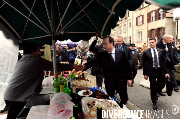 Farnçois Hollande à Tulle pour ses voeux aux corrèziens