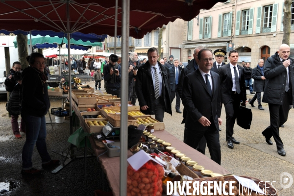 Farnçois Hollande à Tulle pour ses voeux aux corrèziens