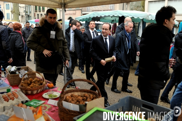 Farnçois Hollande à Tulle pour ses voeux aux corrèziens