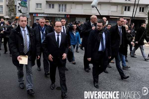 Farnçois Hollande à Tulle pour ses voeux aux corrèziens
