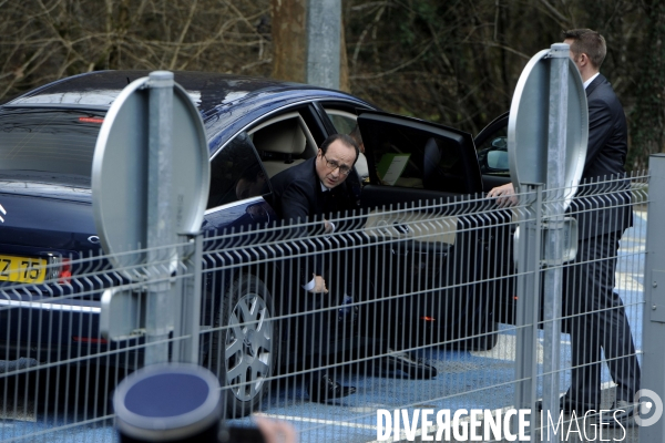 Farnçois Hollande à Tulle pour ses voeux aux corrèziens