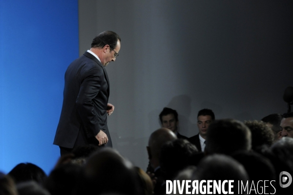 Farnçois Hollande à Tulle pour ses voeux aux corrèziens