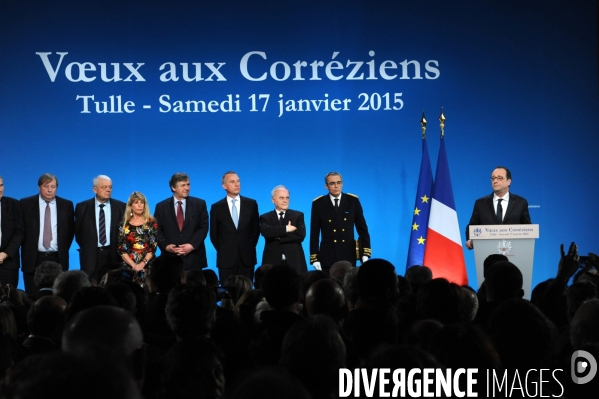 Farnçois Hollande à Tulle pour ses voeux aux corrèziens