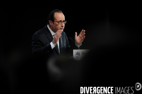Farnçois Hollande à Tulle pour ses voeux aux corrèziens