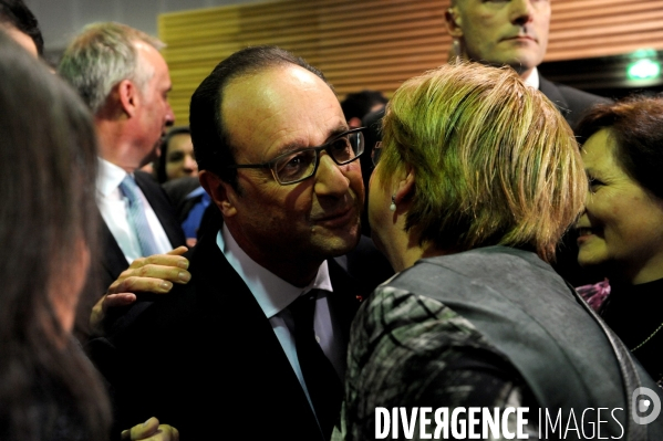 Farnçois Hollande à Tulle pour ses voeux aux corrèziens