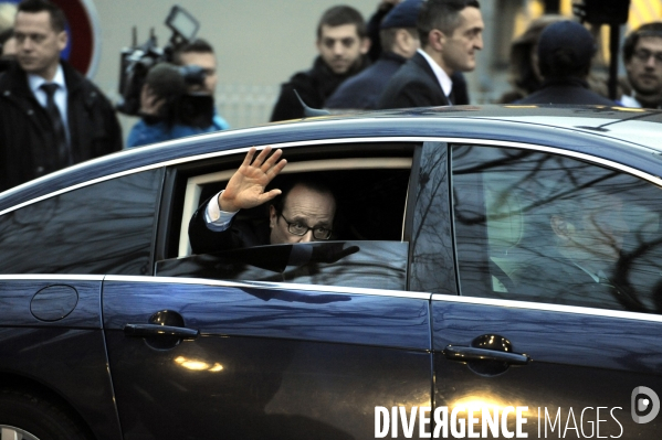 Farnçois Hollande à Tulle pour ses voeux aux corrèziens
