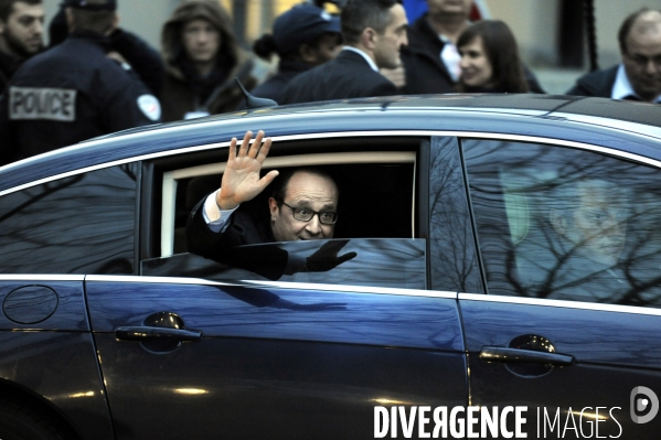 Farnçois Hollande à Tulle pour ses voeux aux corrèziens