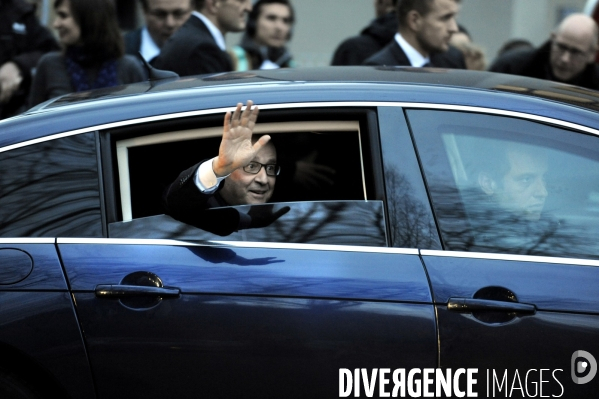 Farnçois Hollande à Tulle pour ses voeux aux corrèziens