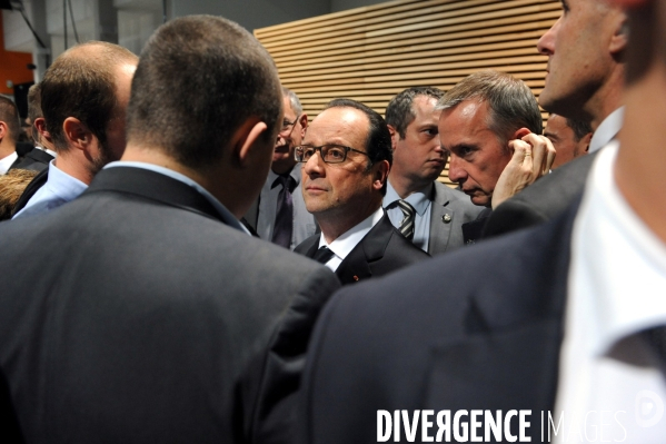 Farnçois Hollande à Tulle pour ses voeux aux corrèziens
