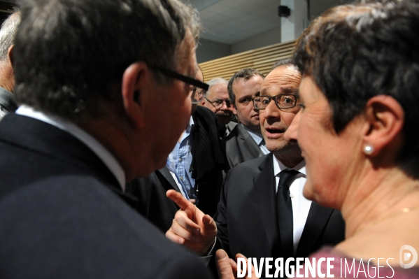 Farnçois Hollande à Tulle pour ses voeux aux corrèziens