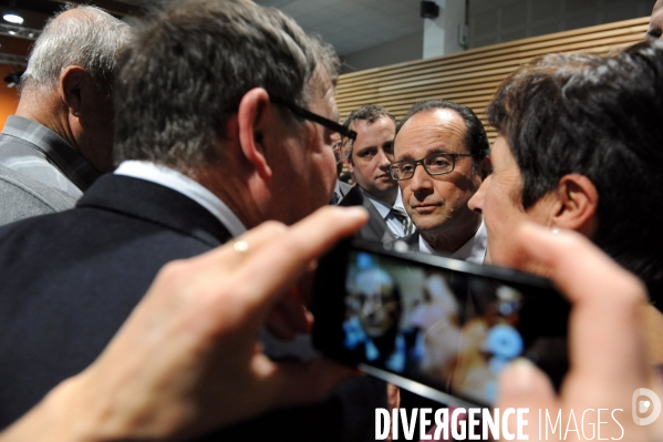 Farnçois Hollande à Tulle pour ses voeux aux corrèziens