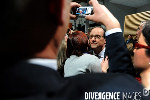 Farnçois Hollande à Tulle pour ses voeux aux corrèziens