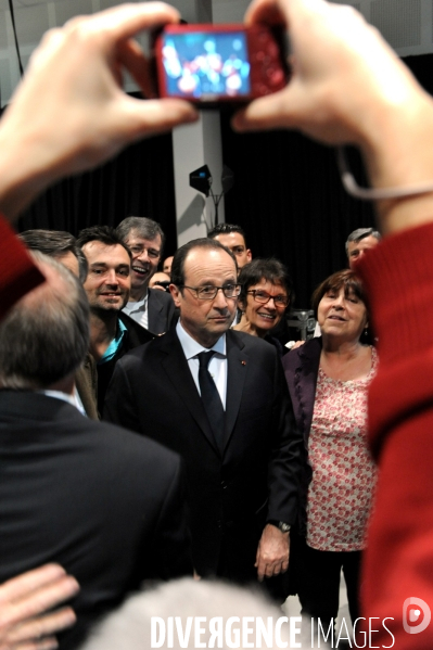 Farnçois Hollande à Tulle pour ses voeux aux corrèziens