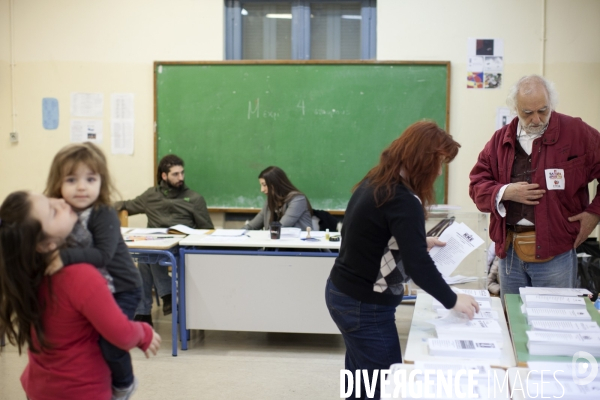 Athènes / Grèce / jour d élection le 25 janvier 2015
