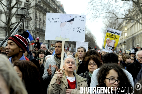 Grande marche du 11 janvier contre les attentats terroristes.