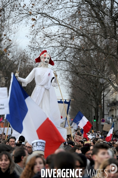 Grande marche du 11 janvier contre les attentats terroristes.