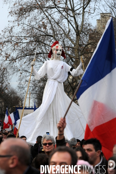 Grande marche du 11 janvier contre les attentats terroristes.