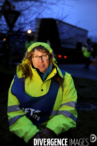 Grève et blocage de routiers en Picardie
