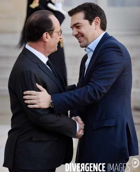 François Hollande recoit Alexis Tsipras