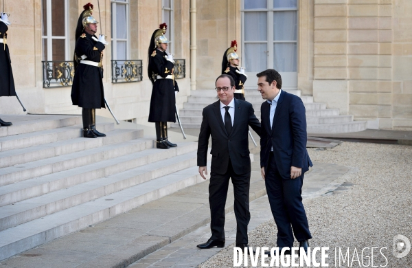 François Hollande recoit Alexis Tsipras