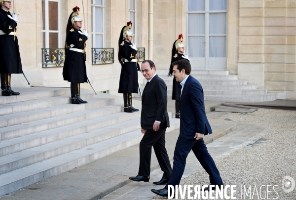 François Hollande recoit Alexis Tsipras