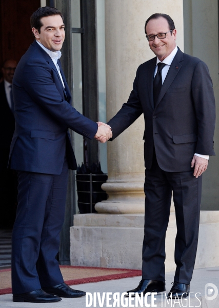 François Hollande recoit Alexis Tsipras