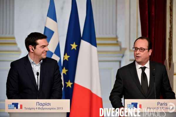 François Hollande recoit Alexis Tsipras