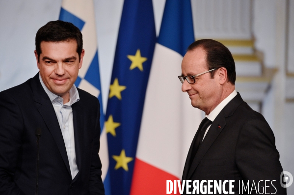 François Hollande recoit Alexis Tsipras