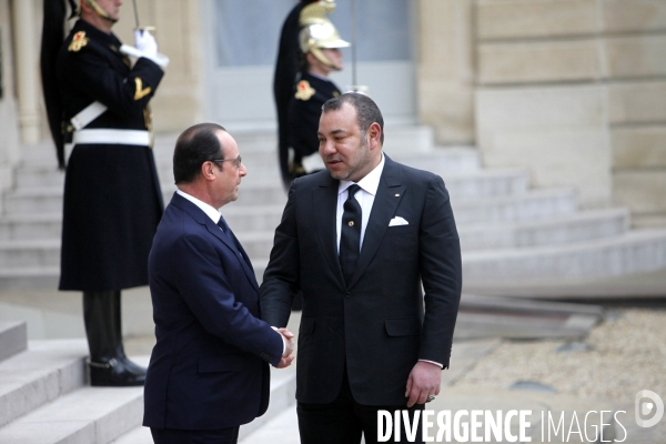 François HOLLANDE reçoit saMajesté MOHAMED VI, Roi du Maroc