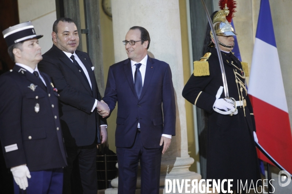 François HOLLANDE reçoit saMajesté MOHAMED VI, Roi du Maroc