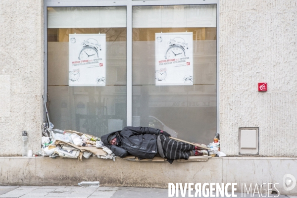 Un SDF devant l ecureuil