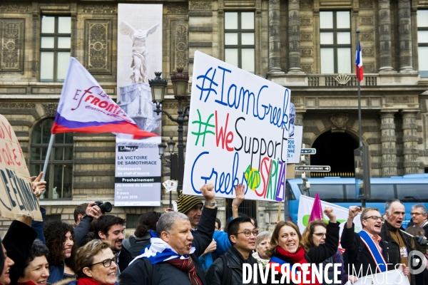 Manifestation en soutien au peuple grec